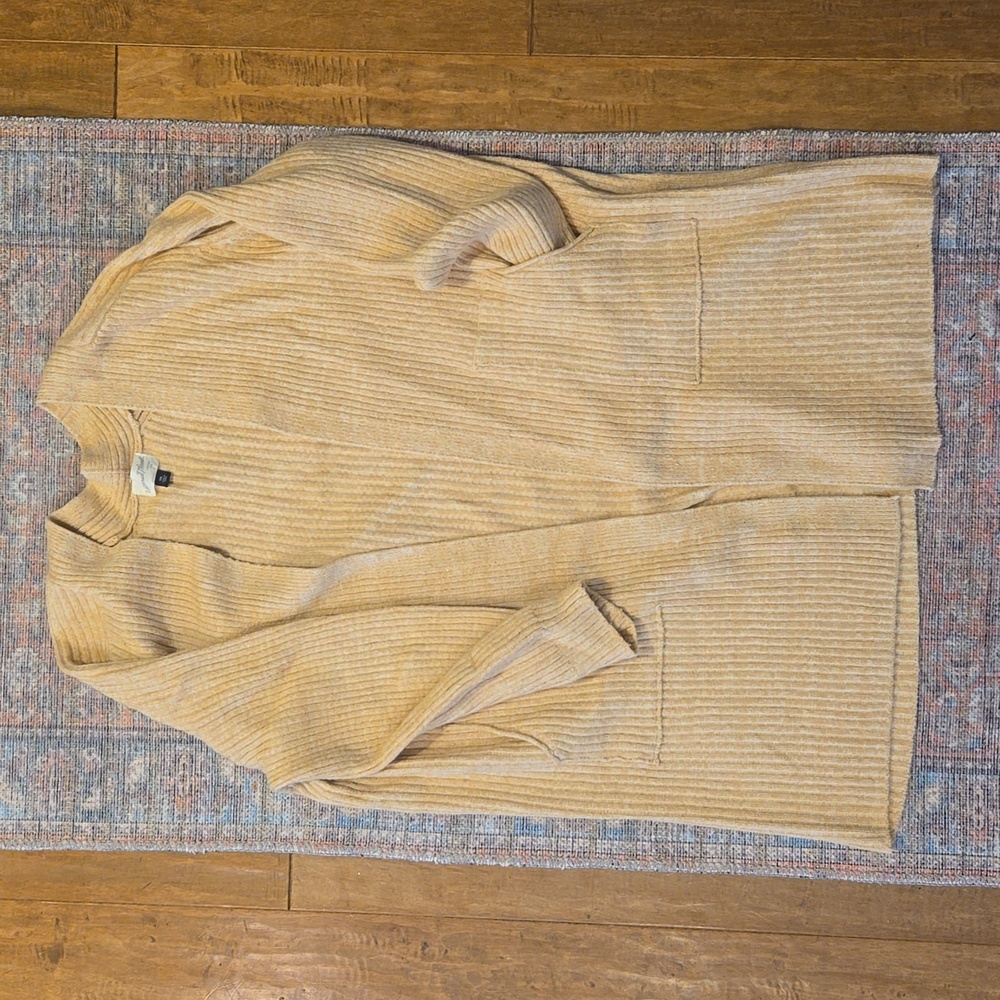 Open Front Mid Length Cardigan